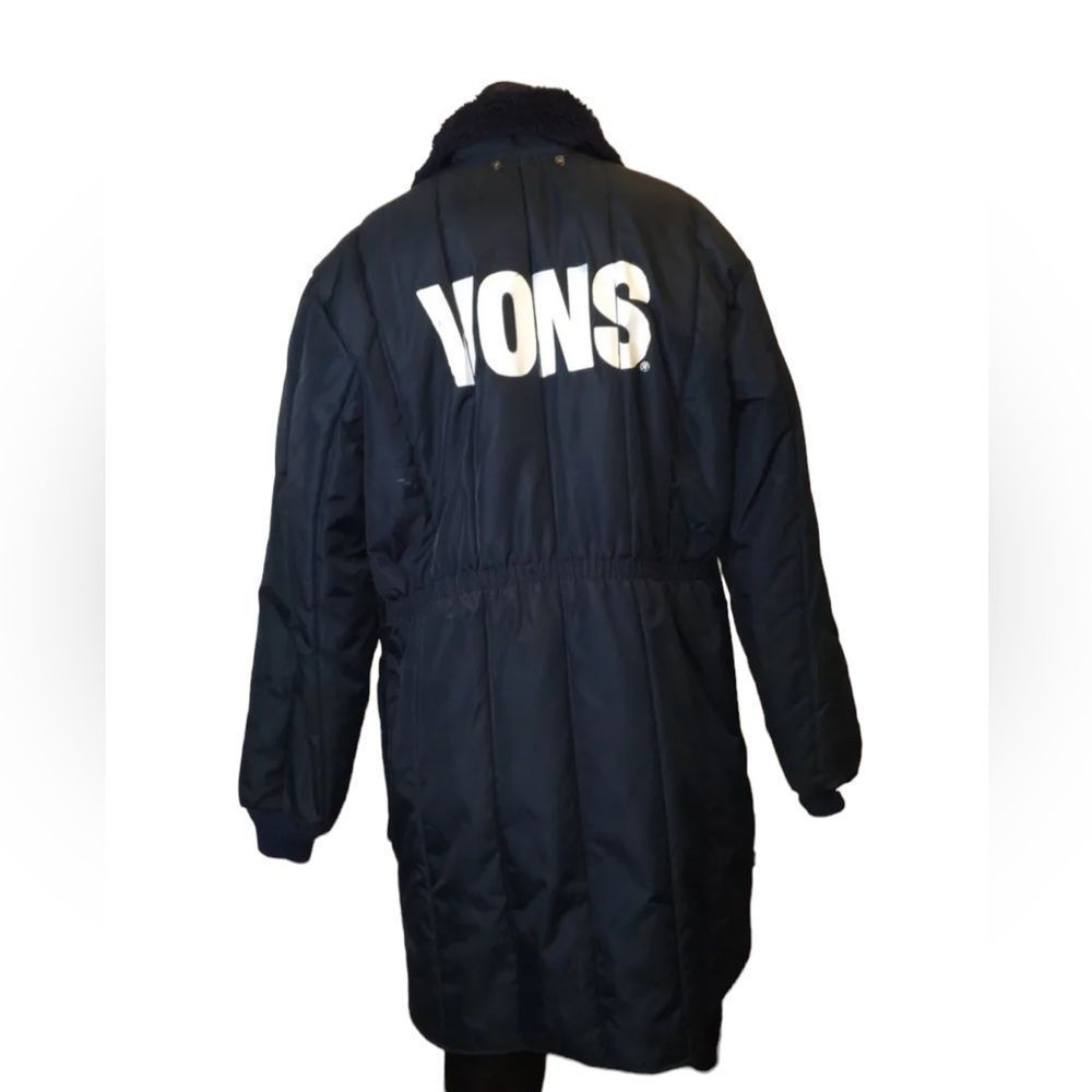 Vintage Blue Sherpa Collar Flight Bomber Military Jacket Coat 80s 90s Vons Samco